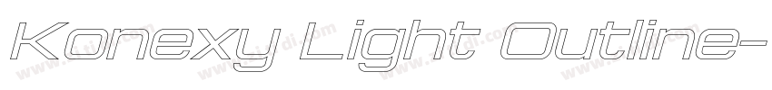 Konexy Light Outline字体转换 Konexy Light Outline字体转换